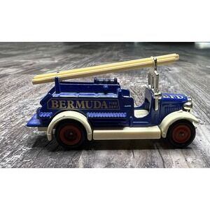 Vintage Lledo Days Gone Die Cast 1934 BFD Bermuda Fire Engine Blue England